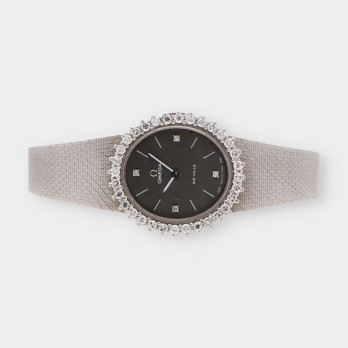 Omega De Ville en oro blanco con brillantes 2