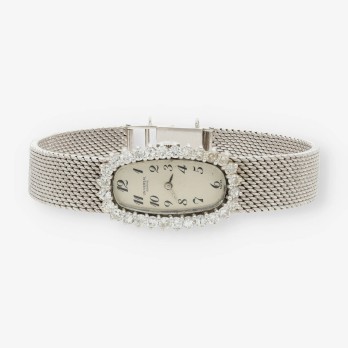 Reloj universal para dama en oro blanco 18kt 2