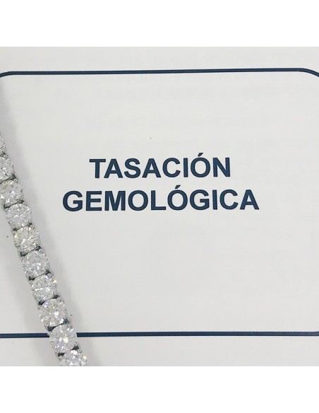 Pulsera riviere oro blanco 18kt con brillantes y certificado