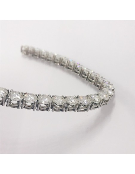 Pulsera riviere oro blanco 18kt con brillantes y certificado