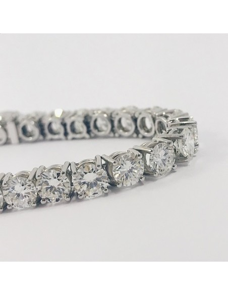 Pulsera riviere oro blanco 18kt con brillantes y certificado