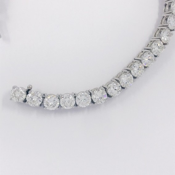 Pulsera riviere oro blanco 18kt con brillantes y certificado