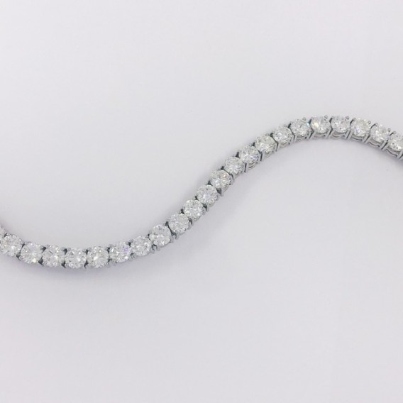 Pulsera riviere oro blanco 18kt con brillantes y certificado