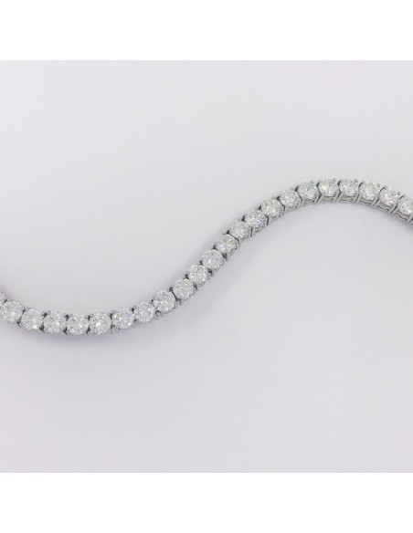 Pulsera riviere oro blanco 18kt con brillantes y certificado