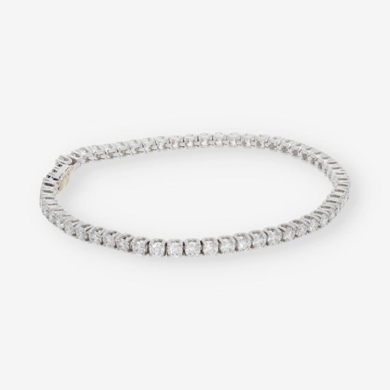 Pulsera riviere oro blanco 18kt con brillantes