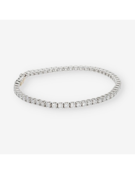 Pulsera riviere oro blanco 18kt con brillantes