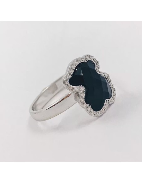 Anillo tous en oro blanco 18kt con Ã³nix y brillantes