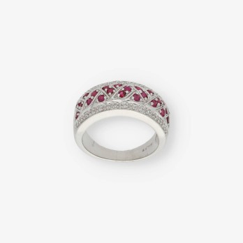 Anillo en oro blanco 18kt con brillantes 2