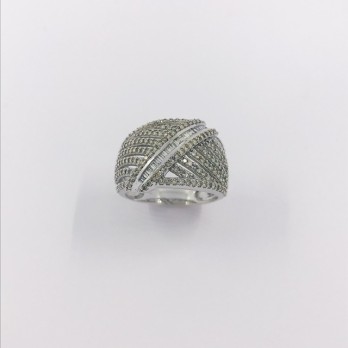 Anillo en oro blanco 18kt con brillantes 2