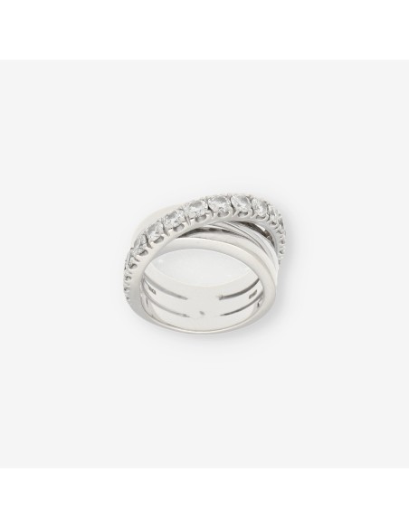 Anillo en oro blanco 18kt con brillantes