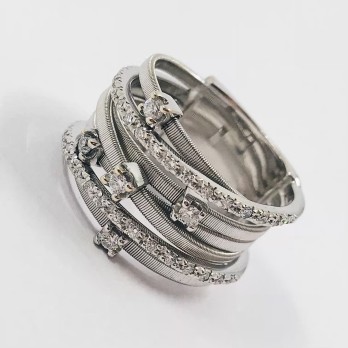 Anillo en oro blanco 18kt con brillantes 2