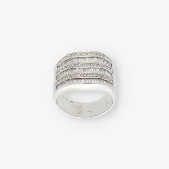 Anillo en oro blanco 18kt con brillantes 2