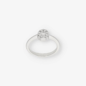 Anillo en oro blanco 18kt con brillantes 2