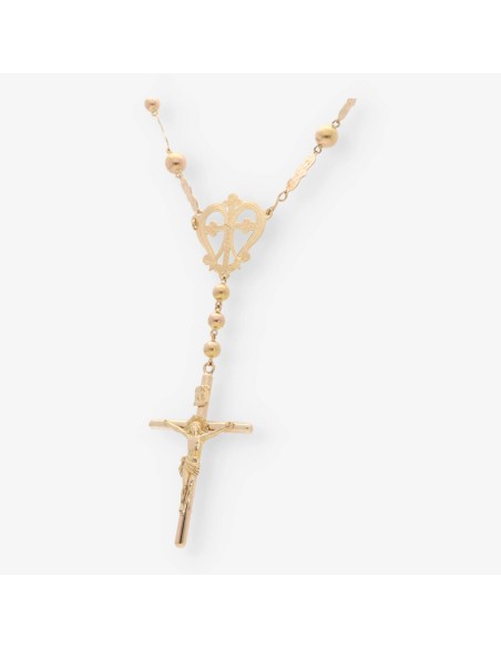 Collar rosario en oro 18kt