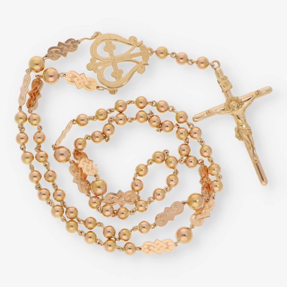 Collar rosario en oro 18kt