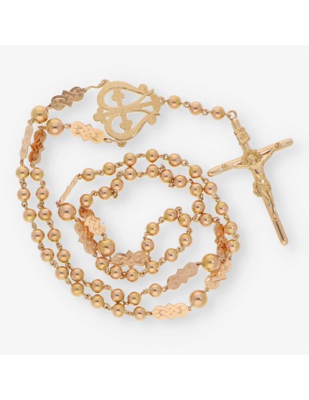 Collar rosario en oro 18kt