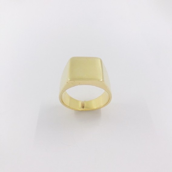 Anillo sello cuadrado en oro 18kt