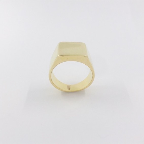 Anillo sello cuadrado en oro 18kt