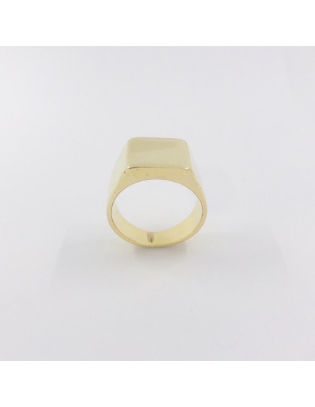 Anillo sello cuadrado en oro 18kt