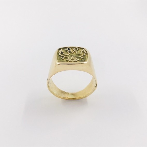 Anillo sello en oro 18kt