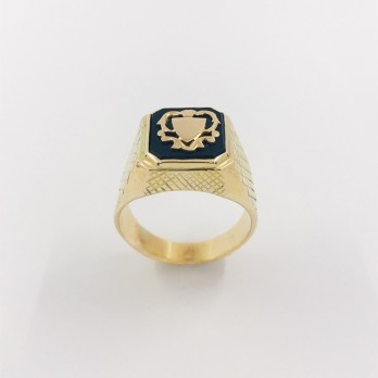 Anillo sello en oro 18kt con onix 2