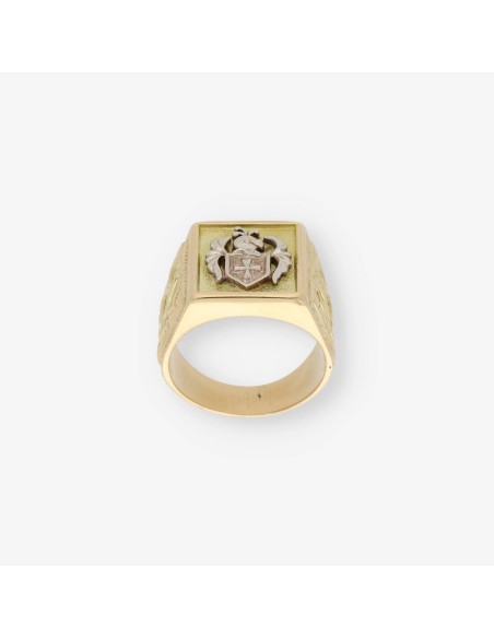 sello heraldico en oro 18kt