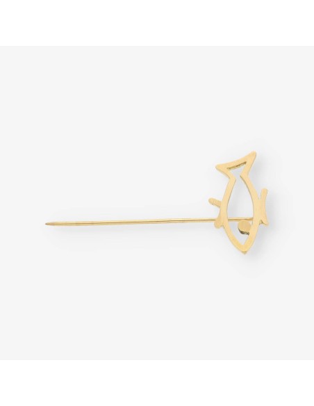 Aguja pez oro 18kt