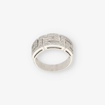 Anillo en oro blanco 18kt con brillantes 2