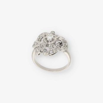 Anillo en oro blanco 18kt con brillantes 2