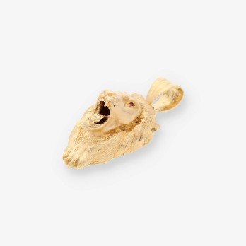 Cabeza LeÃ³n en oro 18kt 2