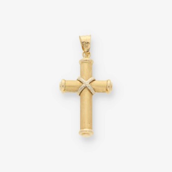 Colgante cruz en oro 18kt