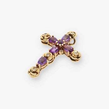 Colgante cruz en oro 18kt 2