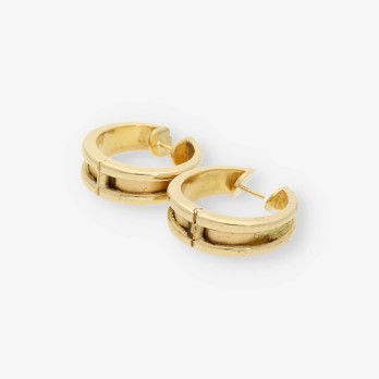 Pendientes aro en oro 18kt 2