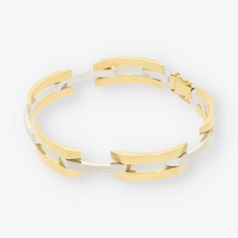 Pulsera semirrÃ­gida en oro 18kt 2