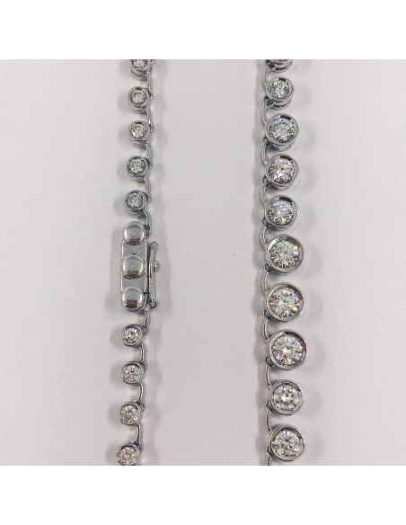 Gargantilla riviÃ¨re en oro blanco 18kt con brillantes.