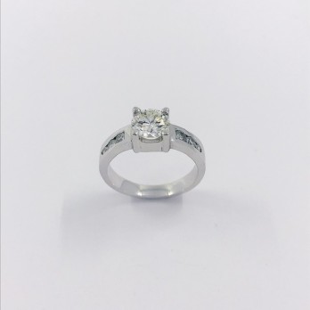 Anillo oro blanco 18kt y Brillantes 2