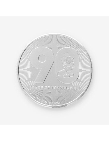 Moneda de plata Disney 90 aÃ±os de imaginaciÃ³n