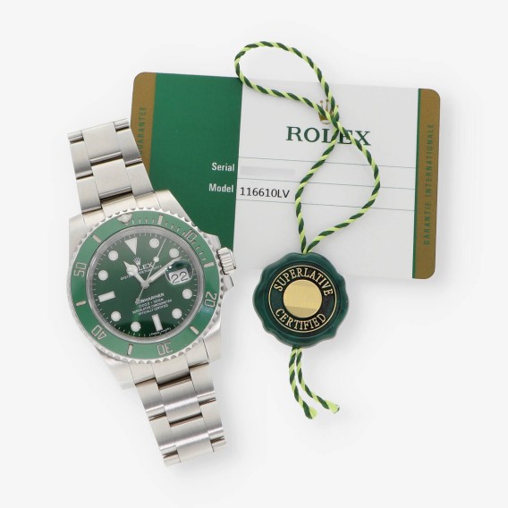 Rolex Submariner 116610LV Hulk con caja y documentos