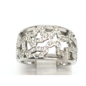 Anillo tous oro blanco y brillante