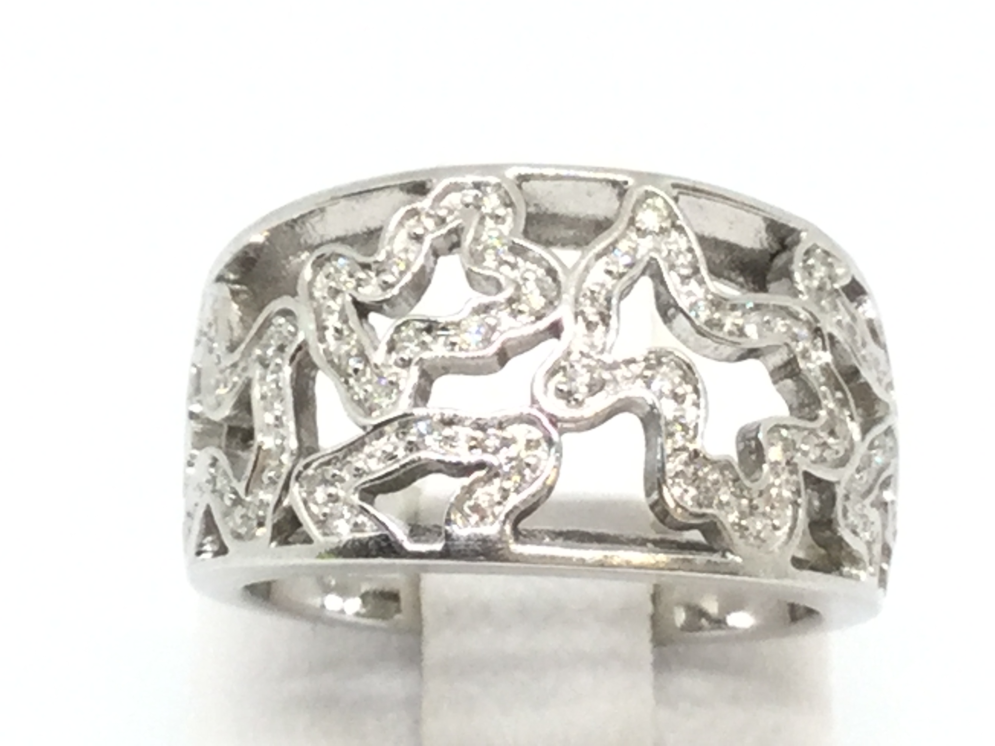 Borneobulletin Anillo Puppies Tous Oro Blanco Solitario Diamante