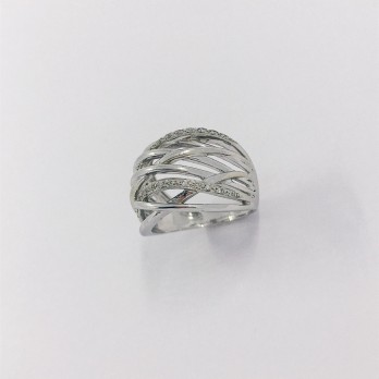 Anillo Tous en oro blanco con brillantes. 2