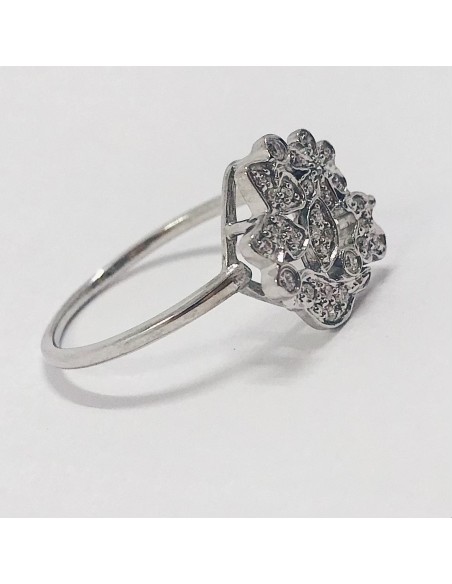 Anillo Tous en oro blanco 18kt con brillantes