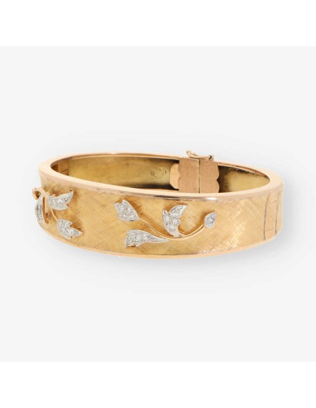 Pulsera vintage en oro 18kt y brillantes