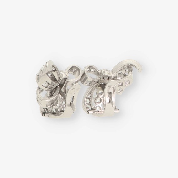 Pendientes oro blanco y bri