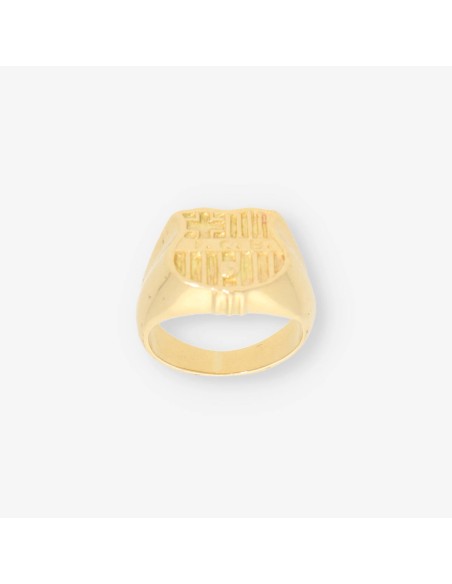 Anillo sello con el escudo del Barcelona en oro 18kt