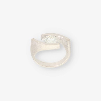 Anillo solitario oro blanco 18kt con brillante 2