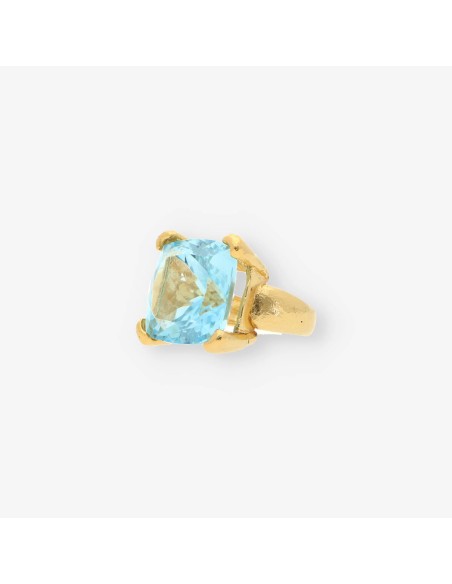 Anillo oro y piedra azul TOUS