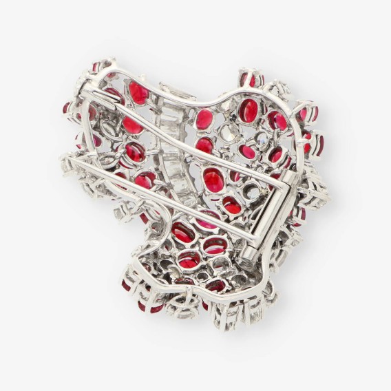 Broche oro rubi y bri