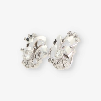 Pendientes oro blanco y diamantes 2