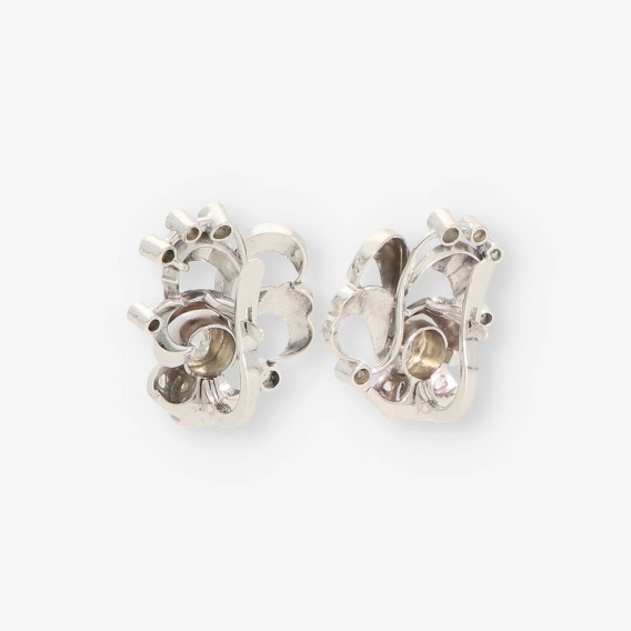 Pendientes oro blanco y diamantes